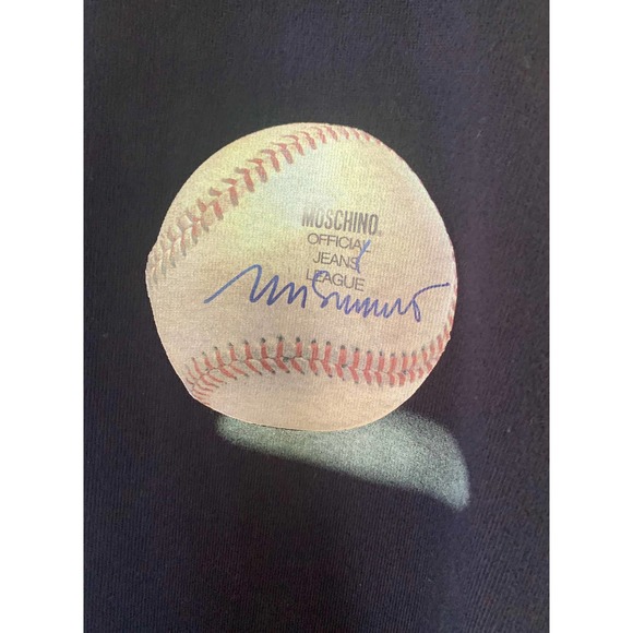 Rare Vintage Moschino LS Baseball T XXL Moschino Jeans League Official - Picture 3 of 5